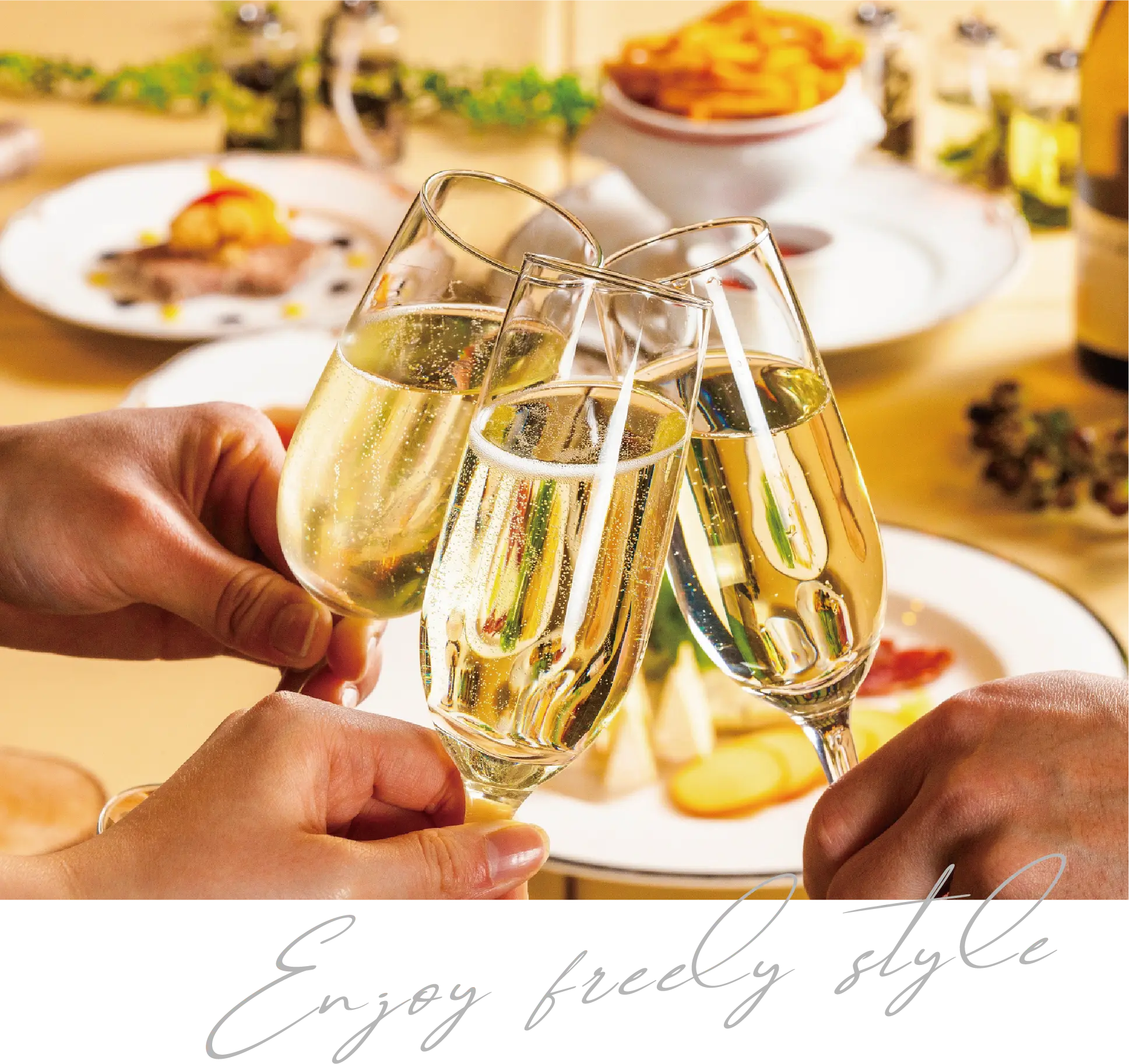 料理とワインのイメージ